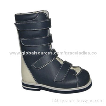 4910300 AFO Built-in Boot with Leather Upper, EVA + Rubber Sponge Padded Outsole, 19-35# Sizes